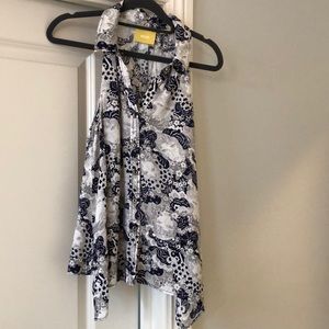 Maeve Racerback Style Flowy Button Tank